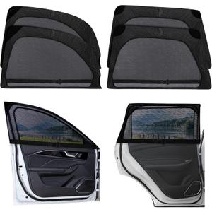 XCBYT Car Window Shades, Car Window Covers to Block UV and Heat, Car Window Screen for Privacy Protection with Elastic Breathable Mesh, Car Window Bug Screens for Camping Napping Dressing