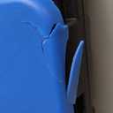 dbest products Quik Cart Collapsible Rolling Crate on Wheels for Teachers Tote Basket, 80 lbs Capacity, Blue Lid Made from Heavy Duty Plastic and used as a Seat