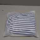 Tempt Me 2 Piece Tankini Bathing Suits One Shoulder Swim Top with Bottom White Blue Stripe S