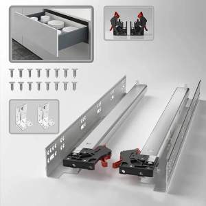 AOLISHENG 80lbs Undermount Soft Close Drawer Slides For Kitchen Cabinets 2 Pair - MK316, 9"