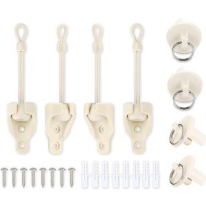 Coolaroo Shade Replacement Parts Bungee Kit and End Cap,Weather Resistance,for Coolaroo Exterior Roller Shade,Outdoor Blinds,Roller Shades(Sand,2 Set)