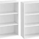 VASAGLE Set of 2 3-Tier Bookshelves, 23.6 Inches Wide