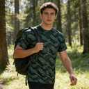 Camo Hunting Shirts for Men,Camouflage Lightweight Breathable T Shirt for Fishing Hiking Outdoor Activities (XL)