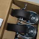 HOLKIE Caster Wheels 3 inch Locking Stem Casters, 3/8" -16 x 1-1/2" (Stem Diameter 3/8", Stem Length 1-1/2") Threaded Stem Casters Swivel Casters Set of 4 Heavy Duty Castors Black