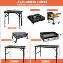 GREGIN Camping Table with Mesh Desktop, Lightweight & Portable Small Folding Grill Table, Height Adjustable Metal Outdoor Table for Camp, Cooking, BBQ, RV, Picnic-2 FT Black