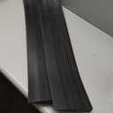Threshold Ramps for Doorways Self-Adhesive Rubber Ramps for Door Threshold Rubber Door Threshold Ramp for Wheelchair Stroller Scooter Reducer Ramp (Black,Wide 6 x 35 x 1  in' Long) Pack of 2