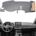 KEYOOG Dashboard Cover Dash Mat Fit for Ho-nda Civic 2022 2023 2024 (Without HUD Models),Car Dash Board Mat Anti-Glare Carpet,Non-Slip Pad Sunshield Protector (Grey)