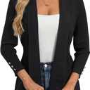 GRACE KARIN Cardigan for Women Trendy Lightweight Knit Sweaters Open Front Peplum Tops 2026 Spring Outfits (X-Large, Black)