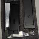 Pocket Door Lock Hardware with Pull,Invisible Sliding Door Lock Handle, Recessed Door Handle Lock for Furniture Hardware,keyless,Black