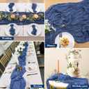 2 Pack 10 Ft Cheesecloth Table Runner Navy Blue Gauze Long Table Runners Boho Gauze Cheese Cloth Table Runner Rustic Sheer Runner for Wedding Party Table Decor ( 35 x 120 Inch )
