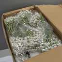 12 Sets Mason Jar Flowers Centerpiece Table Decorations,White