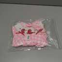 FOCICI Baby Girl Clothes 0-3 Months Newborn Smocked Romper Infant Plaid Strawberry Embroidery Short Sleeve Bubble Bodysuit + Cute Bow Headband Summer Outfits Pink 0-3 Months
