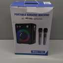 Karaoke Machine, Portable Bluetooth Karaoke Speaker with 2 Wireless Microphones, PA System for Adults Kids with LED Lights & Echo Adjustment, Supports TWS/TF/USB/AUX for Home Party