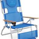 Ostrich 3N1 Lightweight Lawn Beach Reclining Lounge Chair with Footrest, Outdoor Furniture for Patio, Balcony, Backyard, or Porch, Blue
