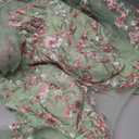 Jamille Floral Evening Gowns Prom Dresses for Women 2025 Long Tulle Tea Length Formal Evening Gown A Line Ball Gowns with Pocket Puffy Sleeve Lace Tulle A Line Fairy Dress B Sage Green 8 JA0011, 8