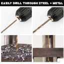 Narwhal 5/8" Drill Bits for Metal (M35 Cobalt - 3 Pack) 6 Inch Length & 135 Degree Split Point for Drilling Into Metal, Hardened & Stainless Steel, Cast Iron, & More!