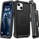 TUTUKII Magnetic Case for iPhone 13/14/15, Heavy Duty Protective, Shockproof Magsafe Compatible Phone Cover for iPhone 15 6.1" Black