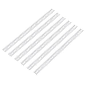 MECCANIXITY DIN Rail Slotted Aluminum Mounting Guide 20 Inch x 1.4 Inch x 0.3 Inch for Equipment Installation Pack of 5 Pcs
