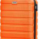 AnyZip Luggage PC ABS Hardside Lightweight Suitcase with 4 Universal Wheels TSA Lock Carry-On 20 Inch Orange