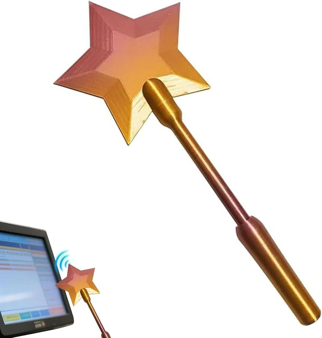 Credit Card Wand, Fairy Pay Wand, 3D Printed Tap to Pay-Contactless Payment Holder, Suitable Scenarios for Card Payment(Pink Gold)