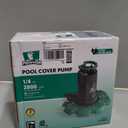 PUMPMAN Automatic Submersible Pool Cover Pump 110 V 1/4 HP 2800 GPH with 2/5” Check Valve Adapter For All Swimming Pools Spas Hot Tubs Rooftops Water Beds With 10FT Power Cord