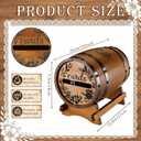 AceOrbit Wooden Wedding Card Box with Slot for Reception 10.5inch Wedding Whiskey Barrel with Base Rustic Money Envelope Gift Card Boxes Holder for Bridal Shower Birthday Graduation Decor