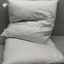 MIULEE 26x26 Euro Pillow Inserts,Set of 2 Down Feather Throw Pillows for Couch Sofa Bed, Decorative Fluffy Throw Pillow Inserts Cotton Fabric,White