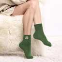 RELY+ 10 Pairs Socks Womens Crew Elastic Ankle Length Cotton Socks Aesthetic Cute Lightweight Low Cut Gifts for Women