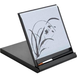 Mini Buddha Board Art Set: Water Drawing Writing Board w/ Mini Water Brush for Mindfulness & Meditation  Zen Based Drawing Board - Painting & Art Supplies  Ideal Relaxation Gifts (5 x 5, Black)