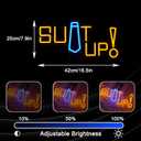 Suit up Neon Sign USB Powered Motivational Word Neon Light Sign Dimmable Fashion Man Tie LED Light Sign for Clothing Store Suit Shop Dressing Room Cloakroom Office Man Cave Party Wall Decor