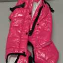 AOFITEE Dog Coat, Waterproof Dog Winter Jacket, Warm Fullbody Dogs Snowsuit, Winter Coat for  Dogs, Zip Up Pet Puffer Jacket Fleece Vest, Outdoor Reflective Pet Snow Jackets, Rose Red XL (Hot Pink)