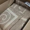 MontVoo-Outdoor Rug-Patio Rug 8x10 ft Polypropylene Indoor Outdoor Rugs Outdoor Carpet for Patio Deck Balcony Porch, Textured Weave, Durable for High Traffic, Fade-Resistant, Vintage Neutral Brown