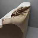 EHEYCIGA Dog Stairs for High Bed 25" H, 5-Step Extra Wide Dog Steps for Bed, Pet Steps for Small Dogs and Cats, Non-Slip Balanced Pet Ramp Indoor, Beige