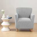 ele ELEOPTION Armchair Slipcovers Chair Covers with Arms Stretch for Living Room Office Club Chair Cover Furniture Protector Light Gray