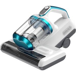 Mattress Vacuum Cleaner Bed Vacuum with 16Kpa Suction 253.7nm UV-C Light, 30000 RPM/Min Dual Brushroll Rotation & Heating Tech & Ultrasonic, 10'' Dual Widened Suction Port, 500W, Corded