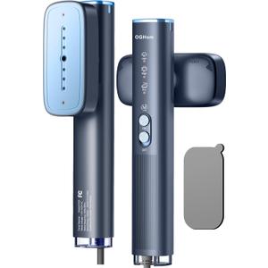 OGHom Steamer for Clothes, 110240V Travel Steamer & Iron 2 in 1, 1000W Powerful Steam, Portable Handheld Garment Wrinkle Remover, 30s Fast HeatUp with Dry& 2Steam Control, for Global & EuropeBlue