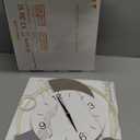 Decorative Silent Quartz Wall Clock with Pendulum, Large for Living Room, Kitchen, Bathroom, Bedroom - 13x21.65in(Beige)