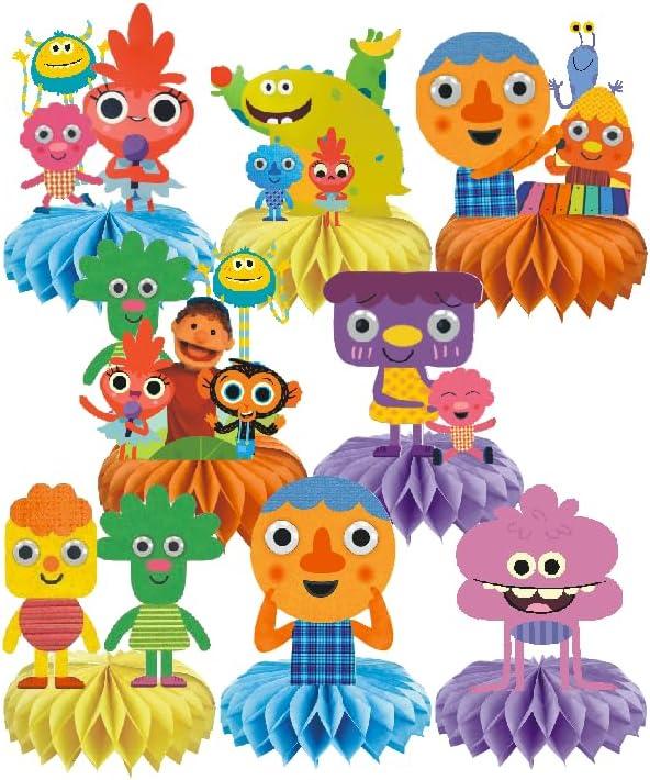 Simple Songs Honeycomb Centerpieces Party Supplies for Songs Theme Birthday Party Decorations, 8Pcs Double Sided Table Decor Music Party Favors for Fans Kids Boys