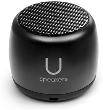 U Micro Speaker | Stylish Portable Wireless Bluetooth 5.0 with Built-in Mic & Remote Shutter | Perfect Little Speaker for Home, Parties, Travel! Small Device, Rich Sound | Black