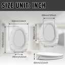 SS113/SS114 Toilet Seat Replacement Compatible with TOTO,Elongated Toilet Seat Soft Close,Traditional Toilet Seat Replacement,Toilet Lid Slow Close Quiet No Slam, Heavy Duty Elongated Toilet, White