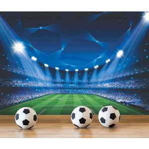 Jdayda Soccer Stadium Wallpaper Mural Large Art Wall Background | 149"x107" Painting for Soccer Hall Bedroom Living Room
