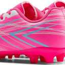 DREAM PAIRS Boys Girls Soccer Cleats Kids Youth Firm Ground Football Shoes for Little/ Big Kid, Size 12 Little Kid, Hot Pink