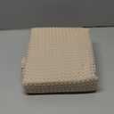 MIYE Pleated Waffle Weave Bed Skirt, Tailored Dust Ruffle 16 Inch Drop Easy Fit, Machine Washable, No Split Corners (Beige, Queen - 16" Drop)