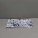 Tiamon 3 Pcs Blue Floral Plastic Tablecloth 54 x 108 Inch Vintage Rectangle Table Cover Disposable Blue Flower Tablecloth Navy and White Table Decor for Spring Wedding Shower Tea Birthday Party