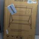 Fodoss Baby Bassinets Bedside Sleeper - 3-in-1 Baby Bassinet with Wheels, Soft Mattress, Storage Tray, Full-Mesh Sides, 7-Height Adjustable Crib for Newborns