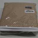 MIYE Pleated Waffle Weave Bed Skirt, Tailored Dust Ruffle 16 Inch Drop Easy Fit, Machine Washable,No Split Corners (Beige, Queen - 16" Drop)