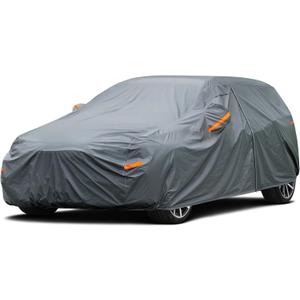 16 Layers Waterproof All Weather Car Cover - Universal Fit VW Golf, Honda Civic, Mazda 3, Toyota Corolla, Ford Fiesta, Nissan Leaf, Mini Clubman (3 Fit Hatchback Length 164-177 inch)