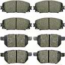 D1184 D1423 8pcs Front Rear Ceramic Brake Pads With Clips Fit For 2011-2017 Lexus CT200h,For 2010-2022 Toyota Prius,For 2012-2013 Prius Plug-In,For 2017-2019 Prius Prime,For 2020-2022 Corolla