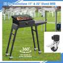 Caster Wheels Set for Blackstone Griddle Stand, 4 Pack Griddle Wheels with Brake for Blackstone 17" & 22" Griddle Stand, 360 Degree Silky Swivel, Grill Accessories for Blackstone