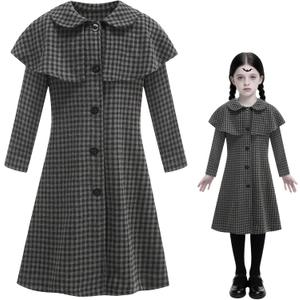 Black Costume Coat for Girls Halloween Cosplay Dress Kids Party Outfit 3-13Y (1112 Years)